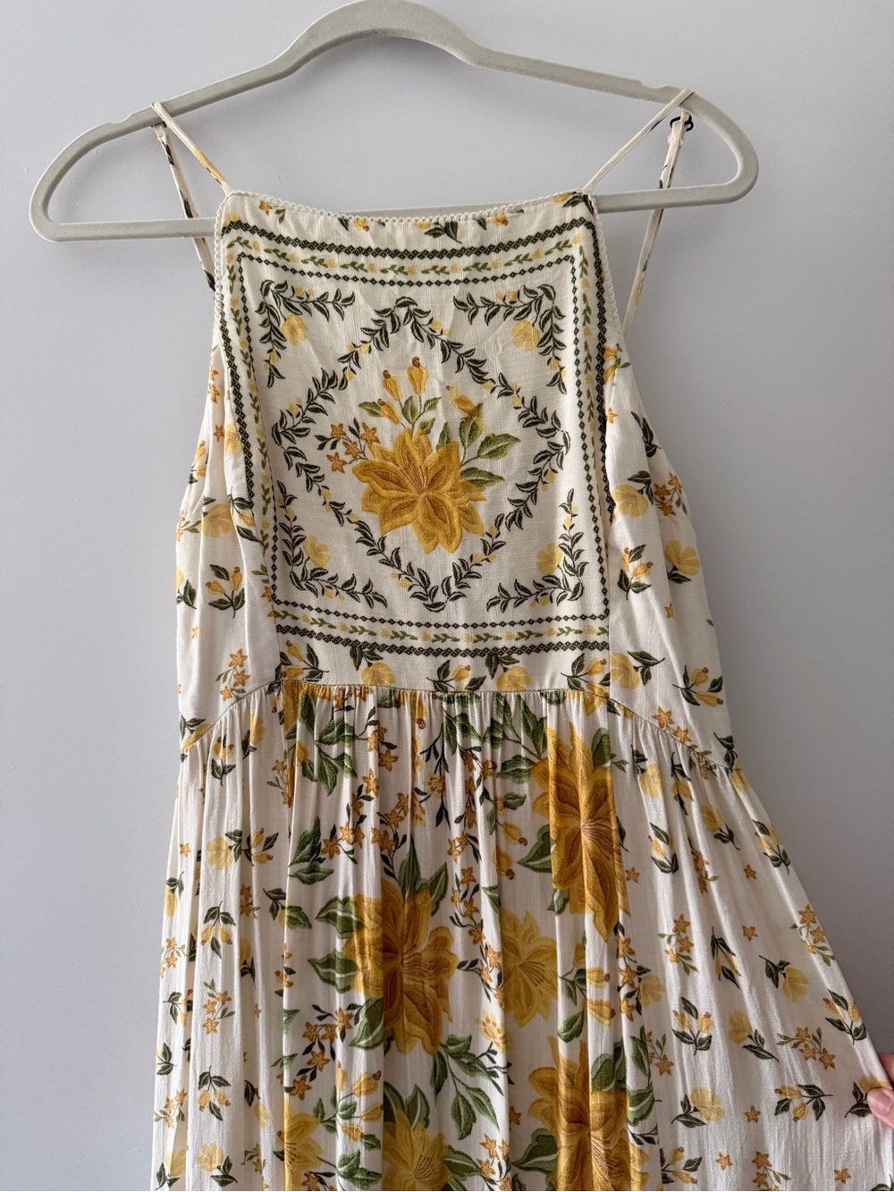 FARM Rio Yellow Floral Maxi Dress